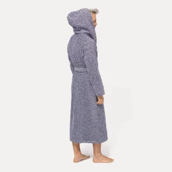 Brooklyn Bademantel mit Kapuze blau (nature/deep sea)