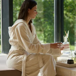 Calm Essence Bademantel mit Kapuze beige (nature)