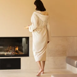 Calm Essence Bademantel mit Kapuze beige (nature)