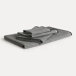 Eden Handtuch 45X90 cm (black/nature)