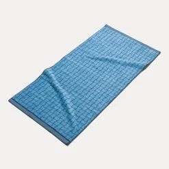 Geometric Shapes Duschtuch 67X140 cm (steel blue)