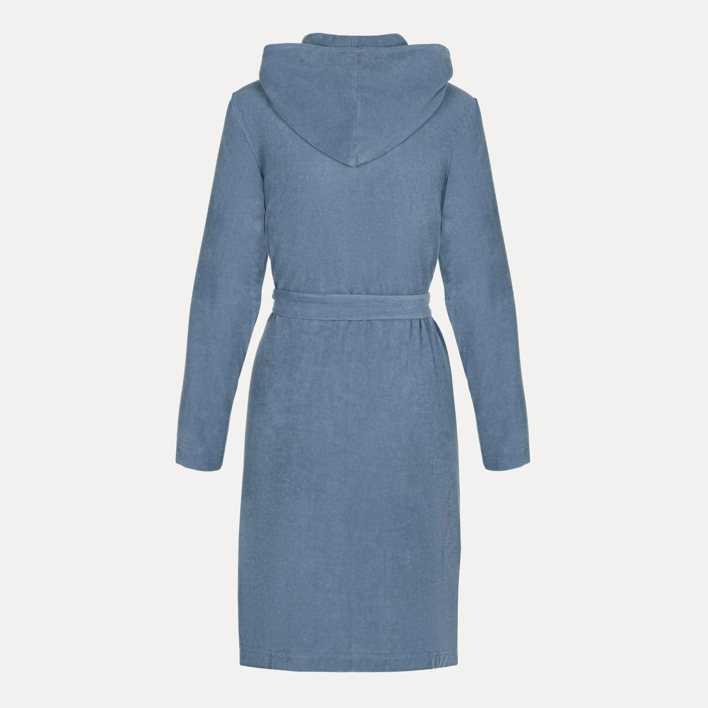 Homewear Bademantel mit Kapuze blau (steel blue)