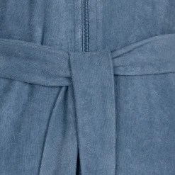 Homewear Bademantel mit Kapuze blau (steel blue)