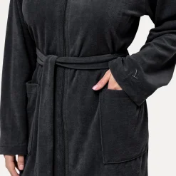 Homewear Bademantel mit Kapuze grau (dark grey)