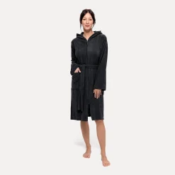 Homewear Bademantel mit Kapuze grau (dark grey)