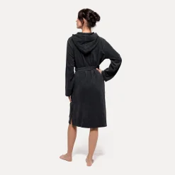 Homewear Bademantel mit Kapuze grau (dark grey)