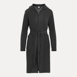 Homewear Bademantel mit Kapuze grau (dark grey)