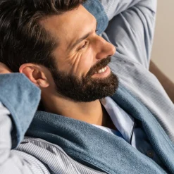 Homewear Morgenmantel blau (steel blue)
