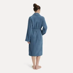 Homewear Schalkragenmantel blau (steel blue)