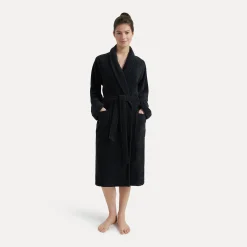Homewear Schalkragenmantel schwarz (black)