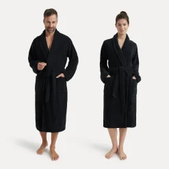 Homewear Schalkragenmantel schwarz (black)