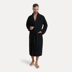 Homewear Schalkragenmantel schwarz (black)