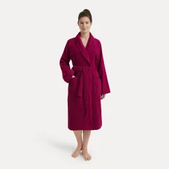 Homewear Schalkragenmantel rot (berry)