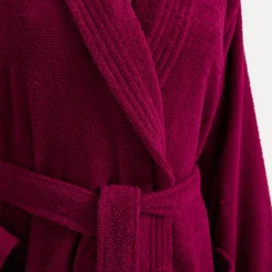Homewear Schalkragenmantel rot (berry)