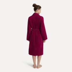 Homewear Schalkragenmantel rot (berry)