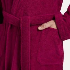 Homewear Schalkragenmantel rot (berry)