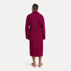 Homewear Schalkragenmantel rot (berry)