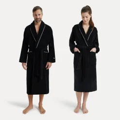 Homewear Schalkragenmantel schwarz (black)