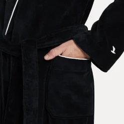 Homewear Schalkragenmantel schwarz (black)