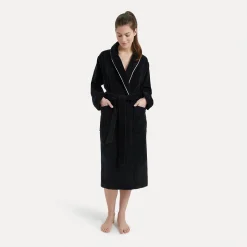 Homewear Schalkragenmantel schwarz (black)