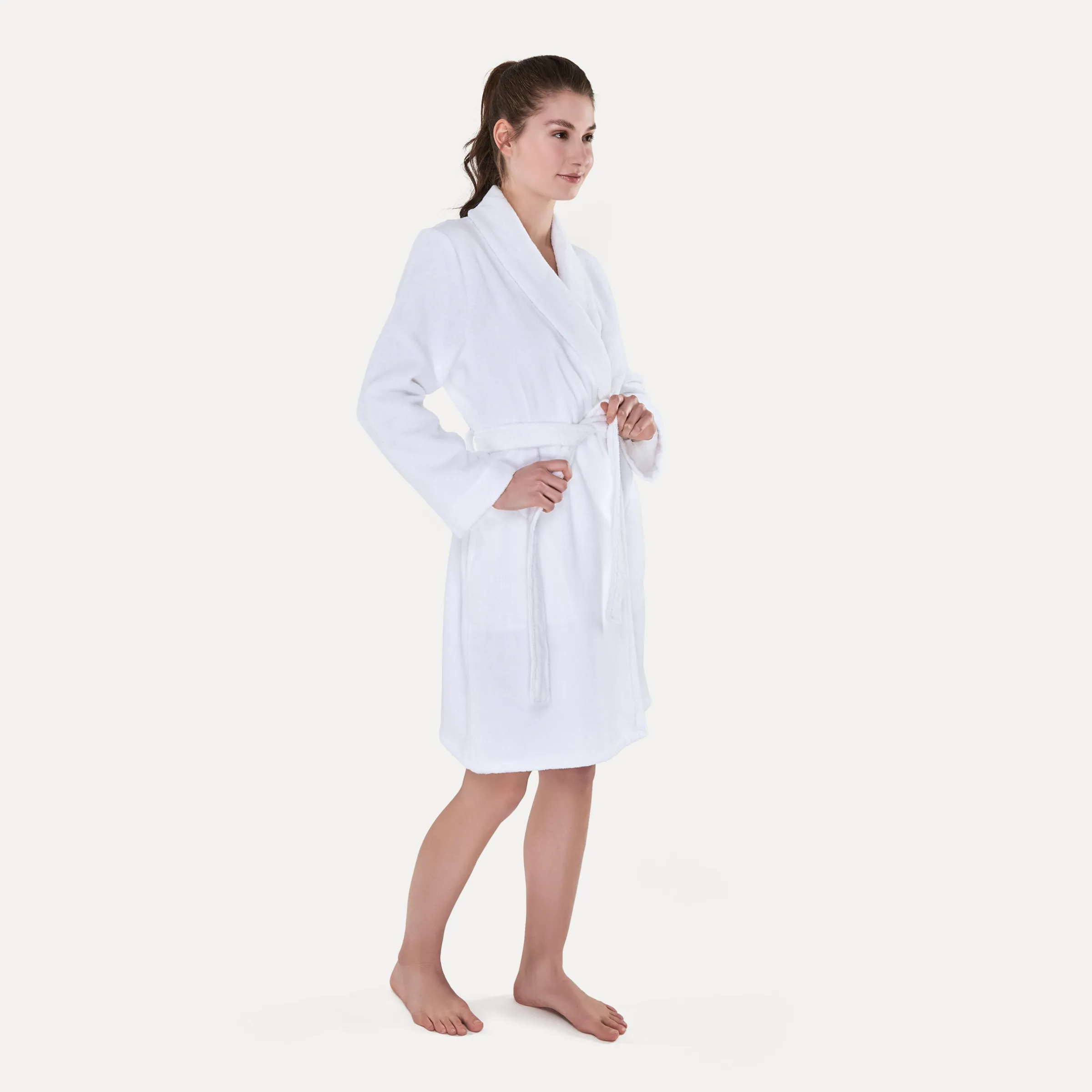 Homewear Schalkragenmantel weiß (snow)