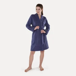 Homewear Schalkragenmantel lila (blueberry)