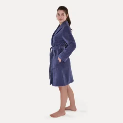 Homewear Schalkragenmantel lila (blueberry)