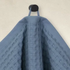 Piquée Handtuch 50X100 cm (steel blue)