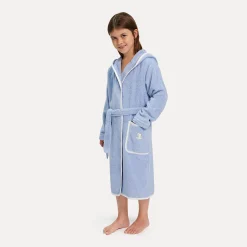Soft Hug Bademantel mit Kapuze blau (aqua)