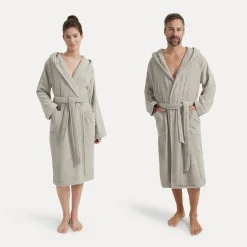 Superwuschel Bademantel mit Kapuze beige (cashmere)