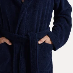 Superwuschel Bademantel mit Kapuze blau (deep sea)