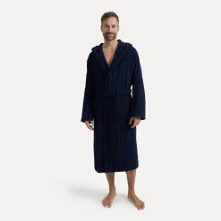 Superwuschel Bademantel mit Kapuze blau (deep sea)