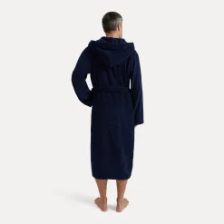 Superwuschel Bademantel mit Kapuze blau (deep sea)