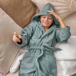 Superwuschel Bademantel mit Kapuze rot (coral)