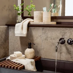 Travertine Grace Seifenschale (beige)