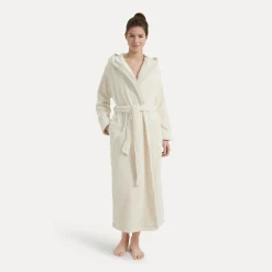 Wellness Bademantel mit Kapuze beige (nature)