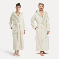 Wellness Bademantel mit Kapuze beige (nature)
