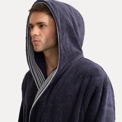 Wellness Bademantel mit Kapuze, Gr. M, dark grey (grau) (dark grey)