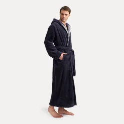 Wellness Bademantel mit Kapuze, Gr. M, dark grey (grau) (dark grey)