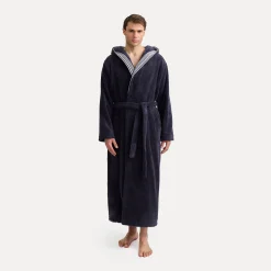 Wellness Bademantel mit Kapuze, Gr. M, dark grey (grau) (dark grey)
